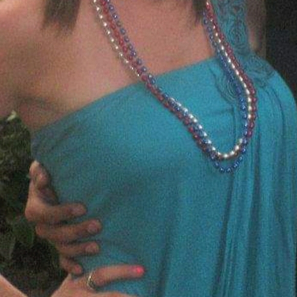 Women’s tube top shoulder blue crochet blouse summer top party holiday sport fun - Picture 7 of 12